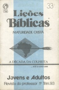 Lições Bíblicas CPAD - 1º Trimestre de 1993